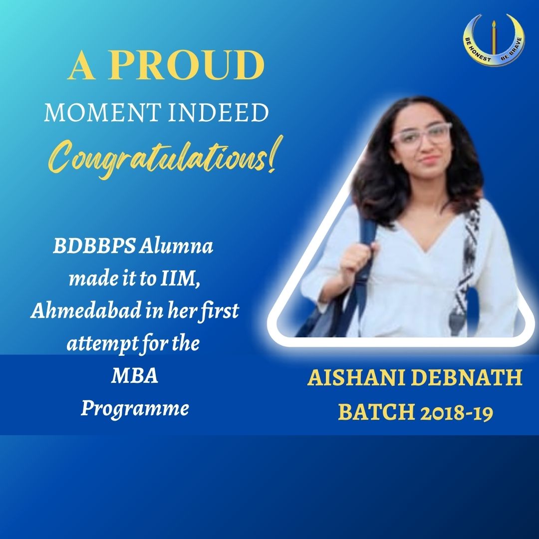 AISHANI DEBNATH FROM THE BATCH OF 2018-19 CRACKS CAT